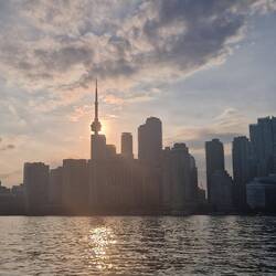 Sunset over the harbour