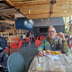 The quieter section of the market food hall