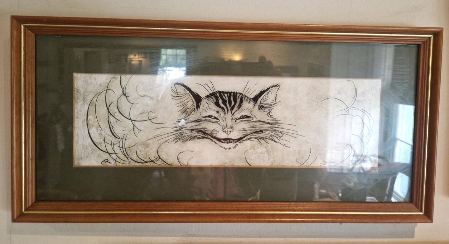 Vicky would have liked to see more Cheshire Cat themed art at the pub