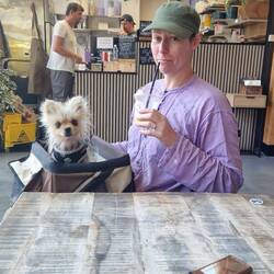 Leo keeping his eyes open for snacks