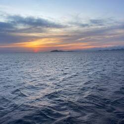 Sunrise from cabin window