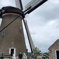 Windmill with full sales and strong winds really cranking!