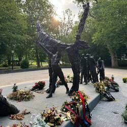 Very cool and moving sculpture celebrating the joy of being free from chains of bondage