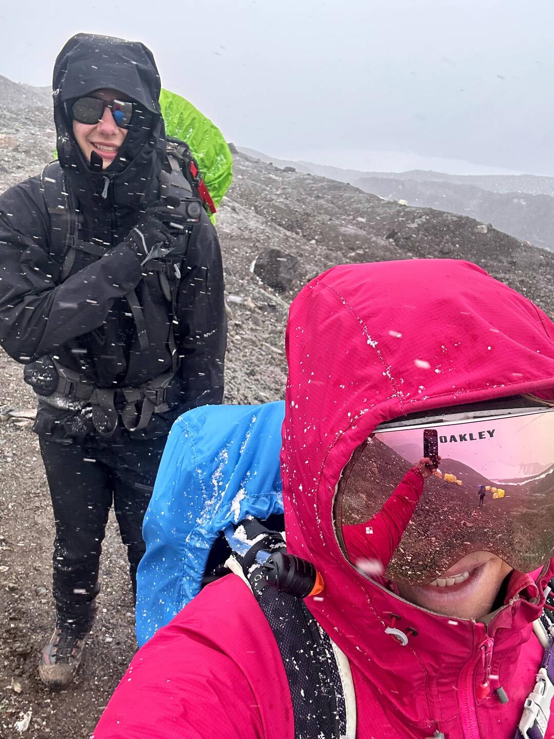 Die letzte Stunde im Schneesturm, aber alles besser als Regen!