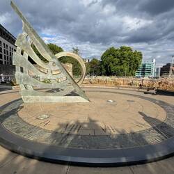 Very large and cool sundial with some descriptions that follow