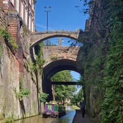 Alongside the city walls, under Northgate Bridge and the smaller Bridge of Sighs