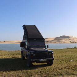 Vom Stellplatz aus habe ich direkten Blick auf die Dünen...