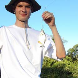 Yellow finned piranha caught by F.