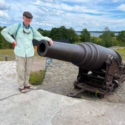 This cannon seemed huge to us -- 11 inch barrel openings.
