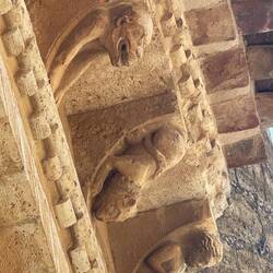 Gargoyles at the 11th century church of San Martin