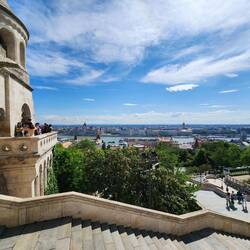 Overlooking the river Danube, and the Pest bank