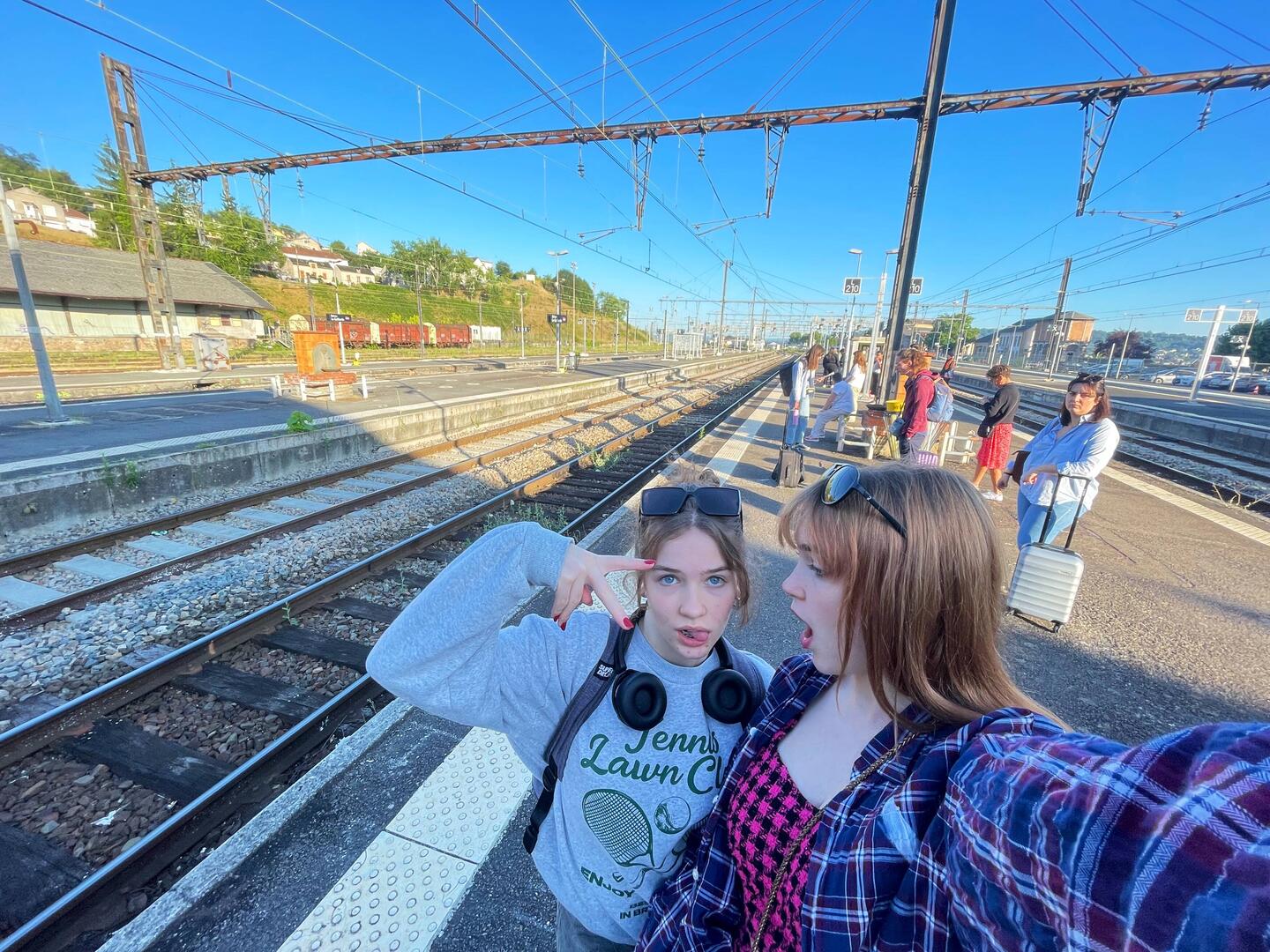 Waiting by the train tracks