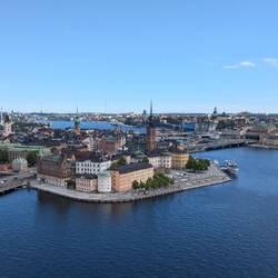 Aussicht über Stockholm vom Rathausturm