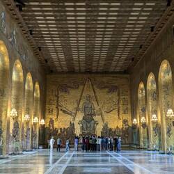 Die Golden Hall des Stockholmer Rathauses
