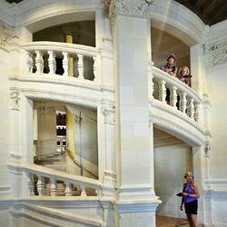Chambord.....Treppenhaus mit seiner doppelten Wendeltreppe