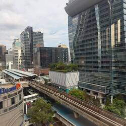 My view of Sukhumvit from our coffee spot at Central Embassy.