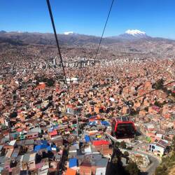mit der roten linie hoch nach el alto