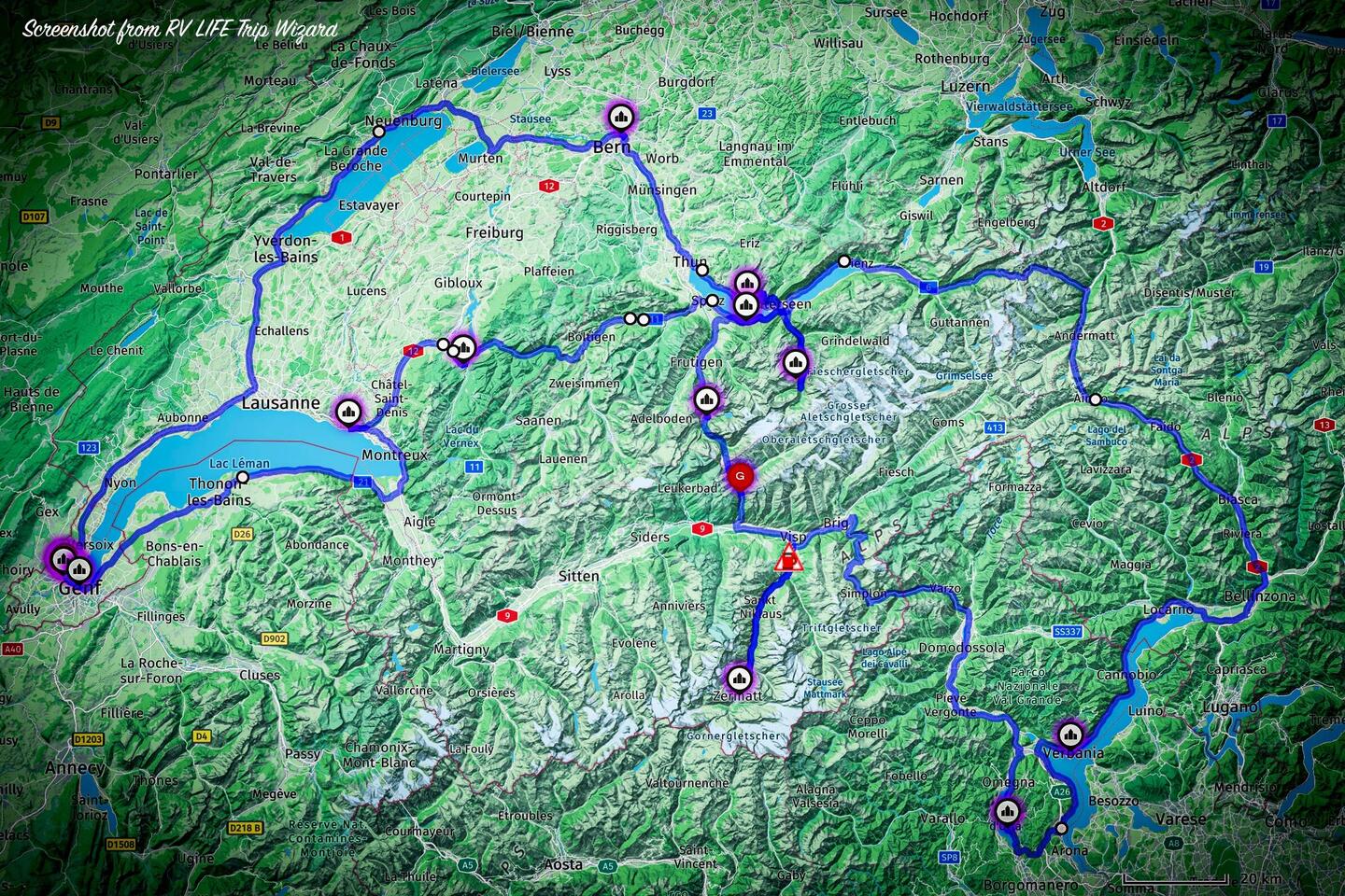A glimpse into our plans for this roadtrip.