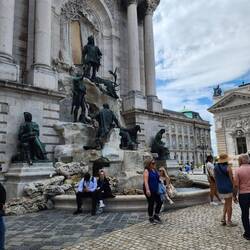  the Matthias Fountain (Mátyás kútja), in Buda, the Hungarian version of the Trevi fountain