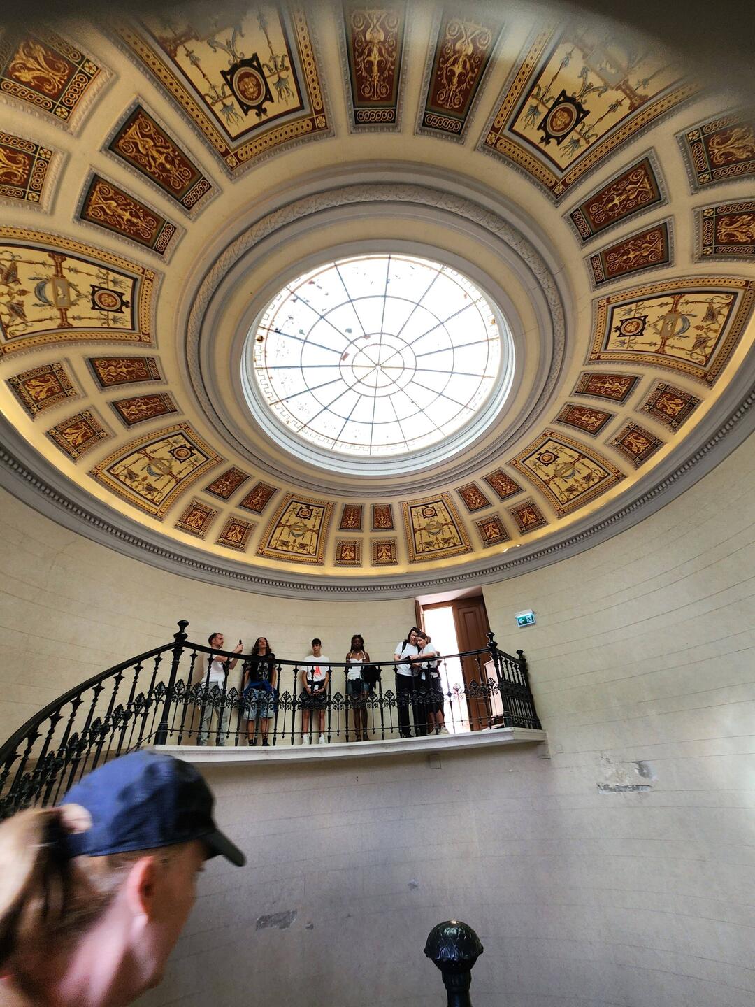 Ceiling and skylight of the Spiral Staircase Pavilion located in the Castle Garden Bazaar