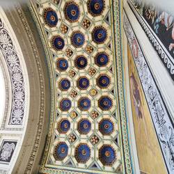 Famous tiles made by Zsolnay factory in Pécs.