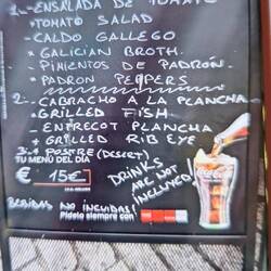 Ensaladailla rusa, entrecot plancha n 'desert' 😂
