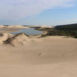 Dünen, Fluss und Wald, eine Kombination die ich so noch nie irgendwo gesehen habe...