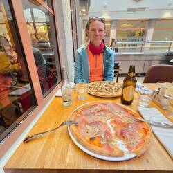 Vorher gabs noch leckere Pizza