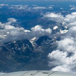 Peek-a-boo view of the Alps.