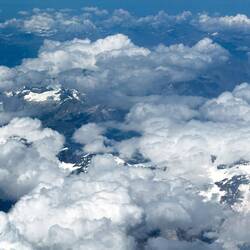 Peek-a-boo view of the Alps.