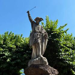 A statue of William Tell, who I did not realize was from Switzerland??