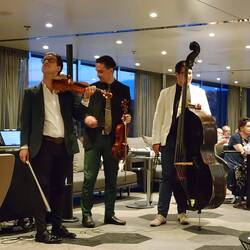 Musicians played traditional Hungarian music