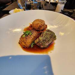 Lamb and roasted potato