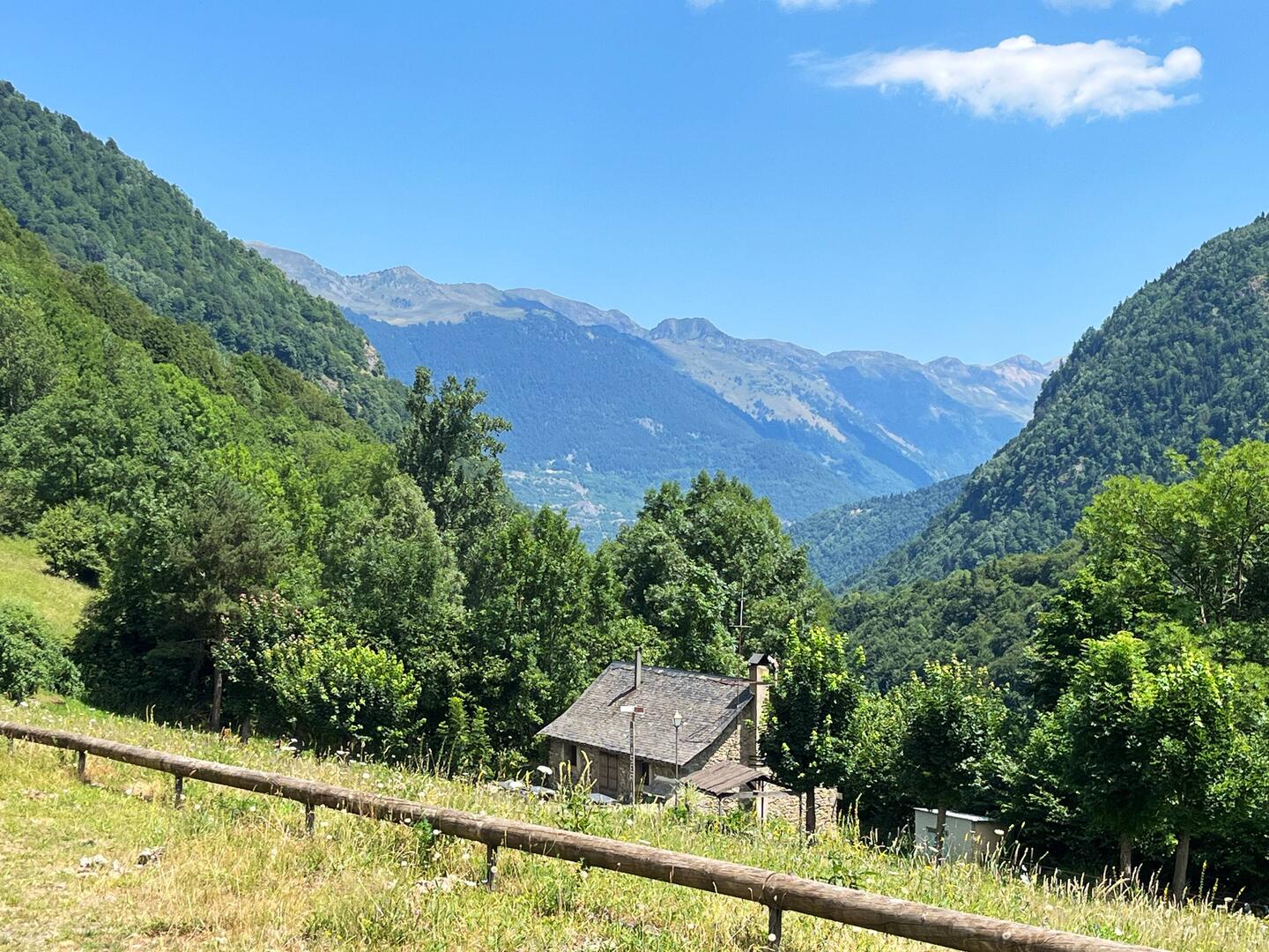 Looking back towards the Val d'Aran from the car park