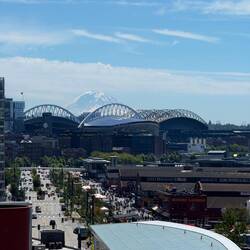 Lumen Field mit Mount Rainier