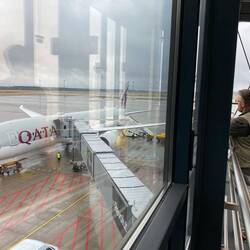 Boarding 🛫mit Qatar Airways nach Doha