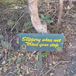 Yep ... time to turn around when you have a crutch!