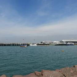 Looking towards Stokes Hill Wharf