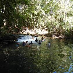 Got a nice massage under the waterfall