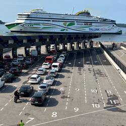 Our ferry -- very sleek, modern, and comfortable.