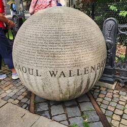 Another memorial to Raoul Wallenberg who saved many Jews during WW II.