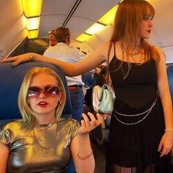 Still looking fly, on a different train