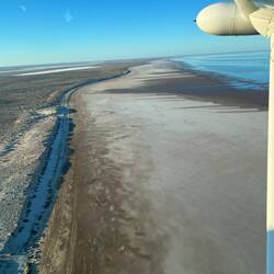 Eastern edge of Lake Eyre - with water.