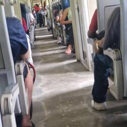 We're 2nd class, up front 3rd....standing room only