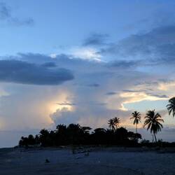 Sunset at Playa las Hojas.