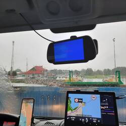 Anfahrt auf Hiumaa... und es regnet ... stark