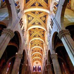 Onwaarschijnlijk plafond in de kathedraal van Lucca