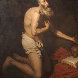 Een pakkend schilderij. Zeker in een kerk.