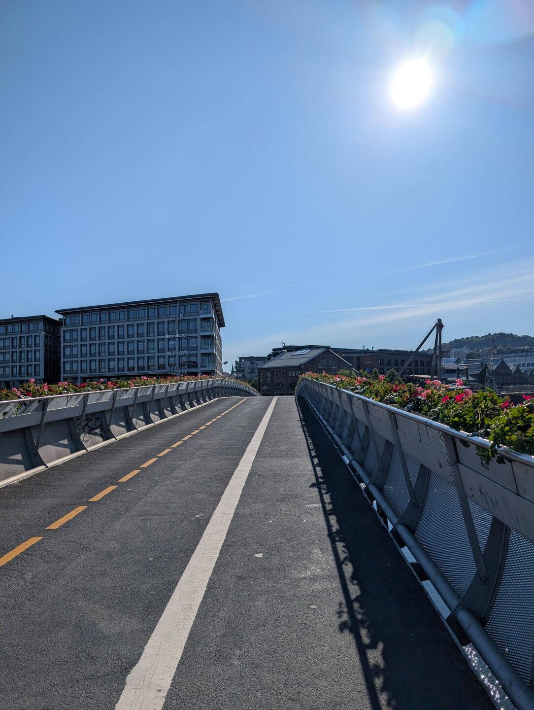 Brücke mit vielen Blumen