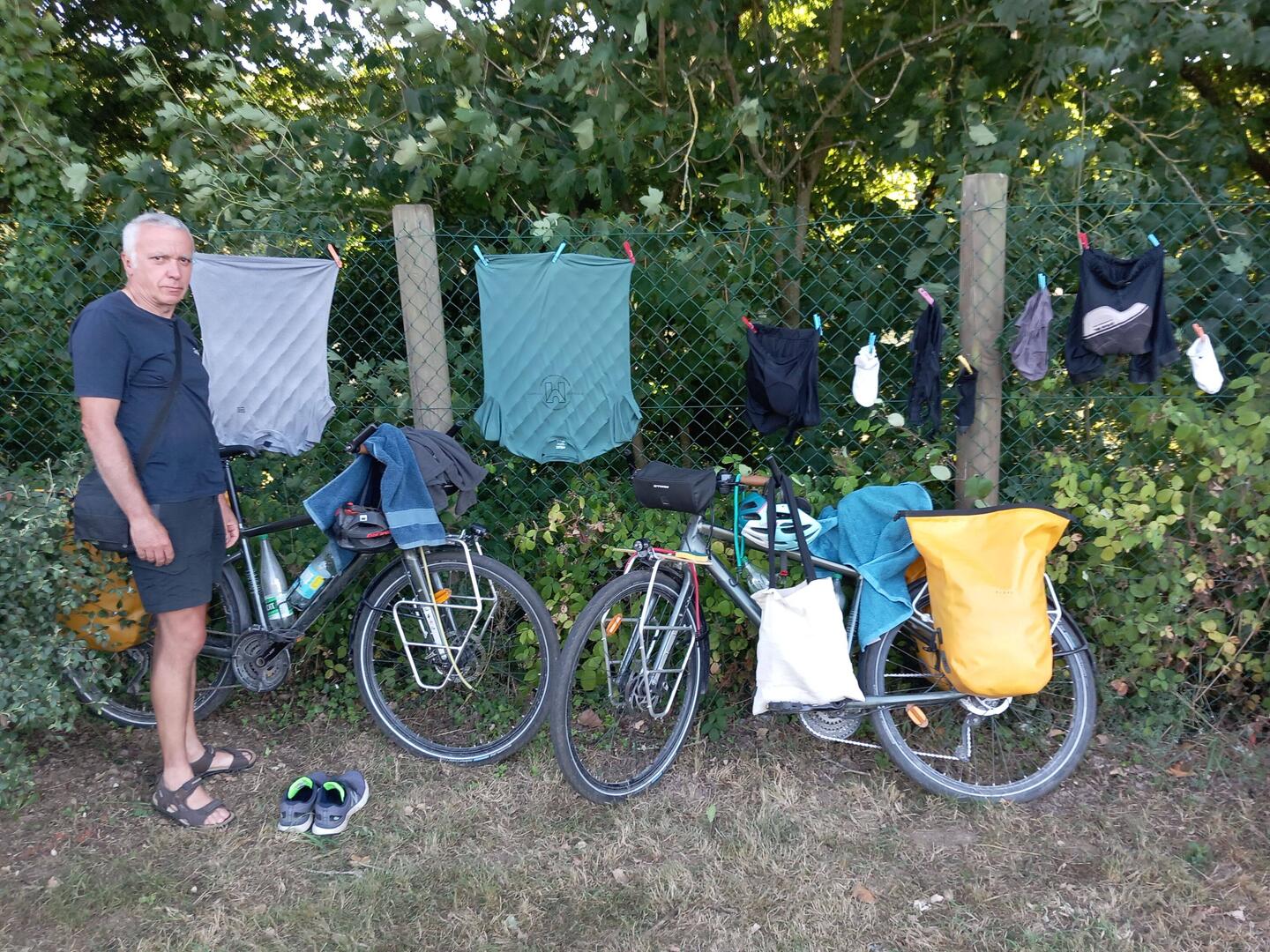 Le linge sèche.